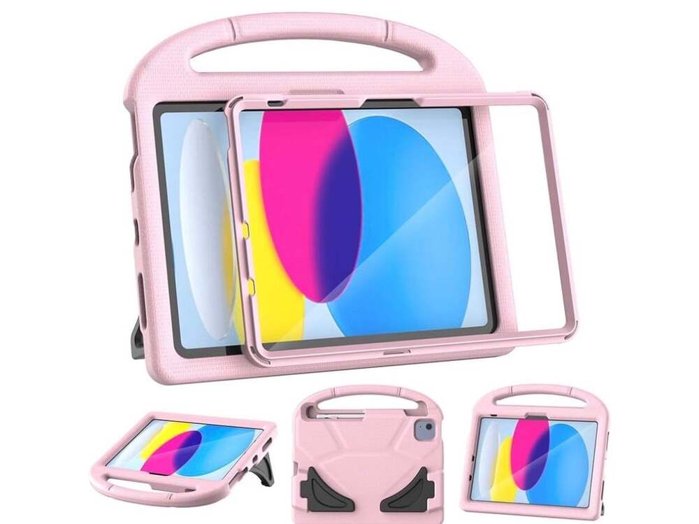 Toevk Kids Shockproof Case For iPad A16 11th Gen Pink
